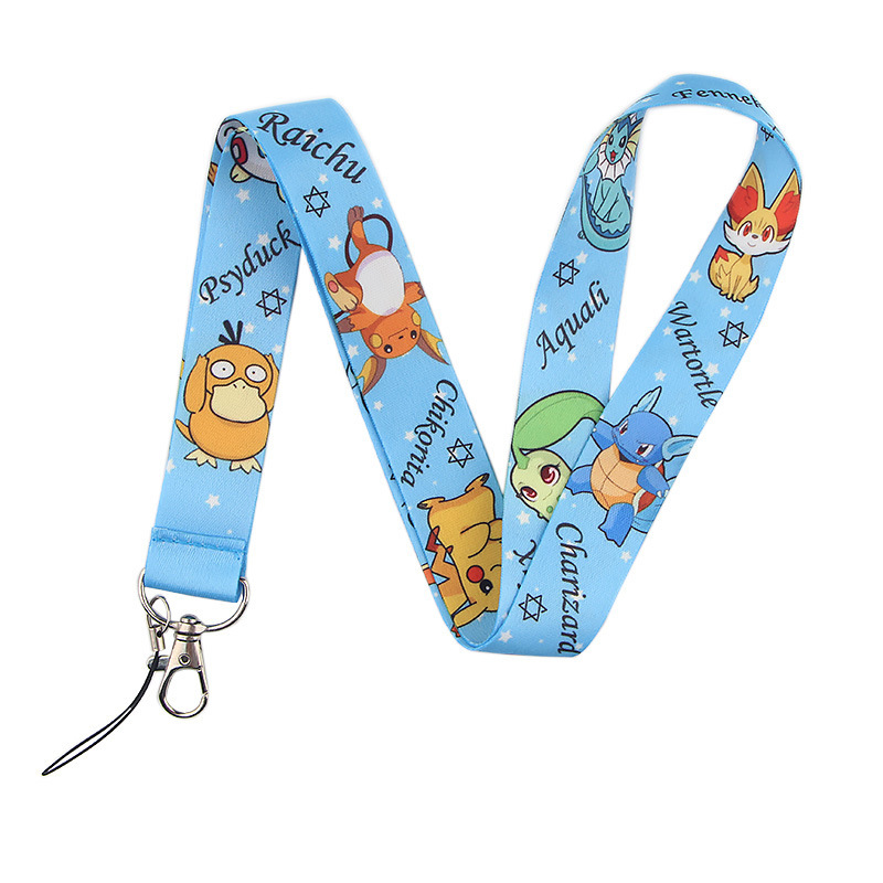 Newest Lovely Cartoon Pokemoned Lanyard ID Card Case Cover Accessories Phone Neck Lanyards Custom Wholesale Promotional Gifts Image 2