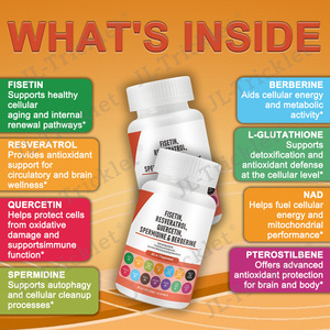 Julong Nhà máy cung cấp nhãn hiệu riêng tất cả-trong-một chất chống oxy hóa bổ sung sức khỏe viên nang <span class=keywords><strong>fisetin</strong></span> spermidine Resveratrol viên nang - Product Image 4