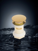Baño de plástico Enchufe pequeño pop up Click Clack con desagüe de desbordamiento G 1'1/4 desagüe de agua del lavabo con cubierta de acero inoxidable