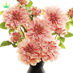 Fiori di seta artificiale dalia fiore a stelo lungo adatto per la decorazione di nozze mazzi decorazioni per la casa arredamento per la casa - Product Image 1
