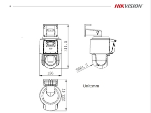 Hikvision Original/14 TandemVu 4MP + 4MP 4X POE Imagen de alta calidad IP66 Captura Cámara de red PTZ de área grande - Product Image 4