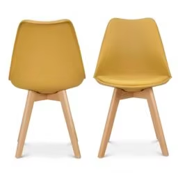 <span class=keywords><strong>Chaise</strong></span> de <span class=keywords><strong>salle</strong></span> à <span class=keywords><strong>manger</strong></span> moderne en plastique PP blanc, modèle Tulip, avec pieds en bois de hêtre, fabrication économique, grande réduction - Product Image 6