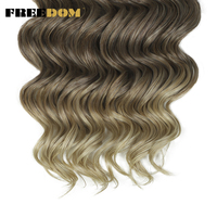 Extensions de cheveux tressés MANASI en fibre haute température, torsadées, bouclées, teintes, 16/24 pouces, ondulations profondes, pour tresses blondes et brunes