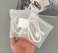 Sac de montre en EVA transparent givré personnalisable, résistant à l'humidité, avec fermeture éclair, adapté aux bijoux, aux boucles d'oreilles, aux cosmétiques et aux câbles de données
