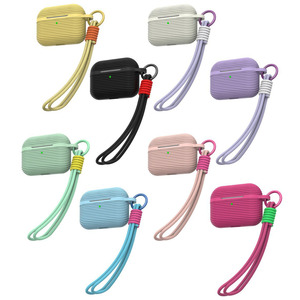 Correa de mano Sling para Airpod <span class=keywords><strong>Pro</strong></span> 1 2 <span class=keywords><strong>3</strong></span> Funda de silicona de varios <span class=keywords><strong>colores</strong></span> Funda protectora completa para <span class=keywords><strong>AirPods</strong></span> 1 2 <span class=keywords><strong>3</strong></span> 4th Gen Case - Product Image 4