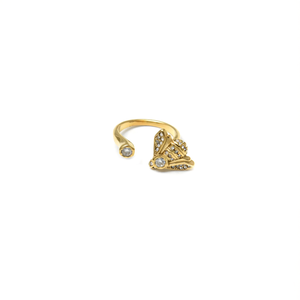 Fashion <b>Rings</b> Micro Pave Cubic Zirconia <b>Gold</b> Plated 316L Stainless Steel PVD Coating Sustainable Resistant Design - Product Image 2