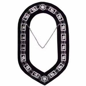 Collier de maître maçon Blue Lodge plaqué or sur velours bleu à vendre – Nouvelle qualité, prix bas - Product Image 2