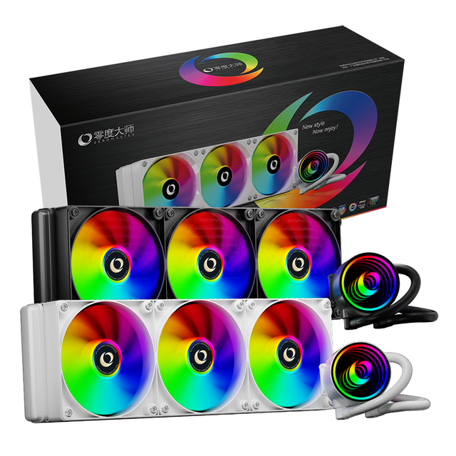 Zeromaster Gaming PC Liquid CPU Cooler 360mm RGB PWM AIO Water Cooling for Intel AMD Desktop