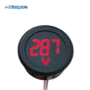 AC 50-500V DC 4-100V LED dijital ekran dairesel voltmetre DC dijital voltmetre kafa ekran ters bağlantı koruması