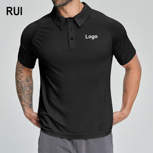 Camiseta Deportiva RUIQUWIN de Manga Corta para Hombre, Color Sólido, Logotipo Personalizado, Absorbe la Humedad, para Deportes, Senderismo, Talla Grande - Product Image 1