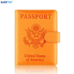 Best Design Rose Gold Travel Passport Cover Button Closure PU Leather <strong>Ticket</strong> <strong>Holder</strong> - Product Image 4
