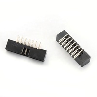 Conector IDC de 14 pines con paso de 2.0 mm y ángulo de 180 grados, doble conector DC de 3 pines, 2A/3A 300V AC, certificado RoHS, PA6T/Latón para PCB Macho/Hembra