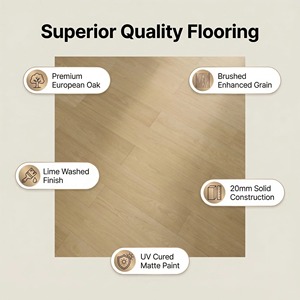 Parquet massif en chêne <span class=keywords><strong>blanc</strong></span> français, finition au <span class=keywords><strong>chaux</strong></span> vieilli <span class=keywords><strong>pour</strong></span> une élégance rustique, utilisation extérieure industrielle - Product Image 3