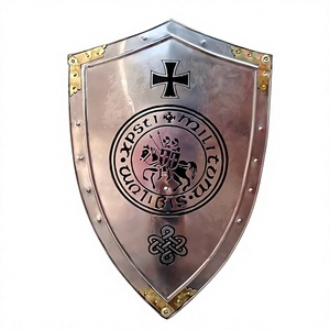 Escudo Templario Cruzado – Réplica de Armadura de Caballero Medieval para Exhibición – Decoración de Pared de Acero Hecha a Mano – Escudo Gótico de las Cruzadas - Product Image 1