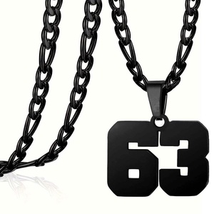 Collana Sportiva da Uomo in Acciaio Inossidabile con Numero, Ispirata a Squadre di Baseball/Basket/Calcio, Gioielli Ispirati agli Atleti Internazionali - Product Image 6