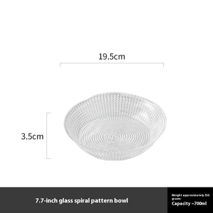 ชามแก้วขอบทองขนาดใหญ่สำหรับร้านอาหาร ชามใส่ของหวานเรียบง่าย และชามสลัดลายตารางหมุนสำหรับงานเลี้ยงในโรงแรม - Product Image 6