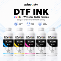 Encre DTF à base d'eau 1000g CMYKW Pigment pour I3200 XP600 4720 L1800 Film PET Transfert thermique T-shirt