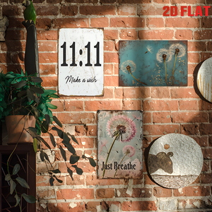 Juego de Letreros Metálicos con Diseño de Diente de León, Decoración Floral Retro para Pared, Hogar y Jardín - Product Image 2