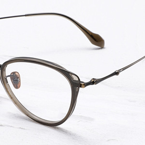 Titanium Oval Full Rim <b>Eyeglasses</b> Solid Color Unisex Lightweight Vision Correction <b>Frames</b> for Adults - Product Image 4