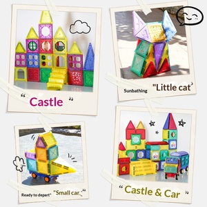 Trendy Children Pure <b>Strong</b> Magnet Tiles Puzzle Blocks Educational Splicing Assembling Toy Nice Gift <b>Boys</b> Girls Indoor Playtime - Product Image 6