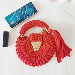 Borsa in tessuto tinta unita da donna bohémien borsa da donna con nappe rotonde da donna elegante a spalla singola <span class=keywords><strong>croce</strong></span> diagonale da donna - Product Image 5