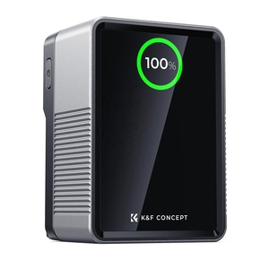 แบตเตอรี่ K&F <span class=keywords><strong>Concept</strong></span> 99Wh V-Mount พร้อมพอร์ตชาร์จเร็ว PD100W USB-C และพอร์ตจ่ายไฟหลายช่องสำหรับกล้อง สมาร์ทโฟน และแล็ปท็อป - Product Image 1