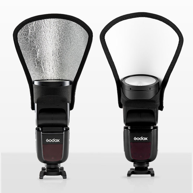 2in1 Camera Flash Reflector Speedlite Mini Diffuser Double-Sided Foldable Softbox for Godox TT520II TT600 V1 Triopo TR950