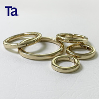 Aksesoris Perlengkapan Tas & Gantungan Kunci: Ring Logam Terbuka Pipih TANAI 16-38mm, Buckle Snap