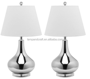 Lámpara de Mesa de Vidrio Roja para Sala de Estar con Pantalla Blanca Decorativa para Sala de Estar, Dormitorio, Casa, Mesita de Noche - Product Image 6