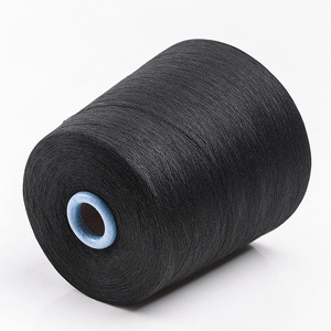 Nhà Máy Giá Hàng Đầu Nhuộm Máy Bay Phản Lực Màu Đen 100% Viscose Vòng Spun Sợi 30S/2 Với Spandex 40D Cho Dệt Kim Dệt - Product Image 2