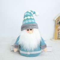 Figura de Peluche Navideña Transfronteriza, Decoración de Exhibición de Papá Noel de Tela con Lentejuelas de Cinco Colores de 53 cm