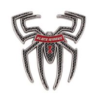 Fabricant de broches personnalisées : Broche araignée en strass, émail, logo personnalisé OEM, badge métallique pour cadeaux de mode et objets de collection