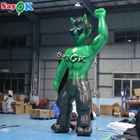 Statue de cube humain géante gonflable, modèle de muscle homme, mascotte gonflable Hulk, publicité, éclairage LED, personnage de dessin animé gonflable, ballon