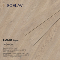 Revêtement de sol en vinyle SPC écologique imperméable 4 mm-6 mm résistant à l'usure Installation par clic Utilisation en intérieur Garantie de plus de 5 ans