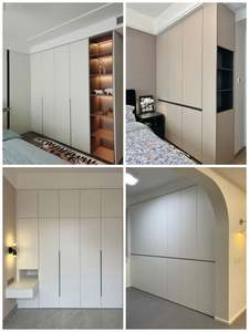 Muebles de guardarropa modernos personalizables con puerta de vidrio, armarios para dormitorio, Hotel, sala de estar, hogar, apartamento, Villa, uso - Product Image 5