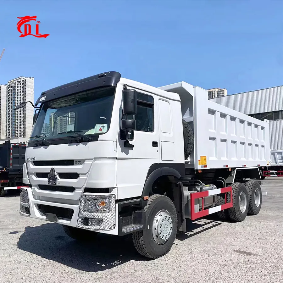سعر شاحنة Sino Howo 6x4 8x4 شاحنة جديدة بقلاب وقاطعة نفايات شاحنات نفايات مستعملة للبيع