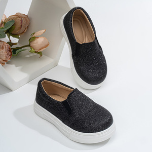 รองเท้าสวมแบบสวมของเด็กผู้หญิงสำหรับฤดูใบไม้ร่วงใหม่รองเท้าลำลองแวววาวเรียบง่ายสำหรับเด็ก - Product Image 2