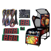 Kit de cabinet de machine de basket-ball d'arcade DIY avec écran LCD, fonctionnement à monnayeur, jeux de tir temporisé en anglais sans latence pour tir d'arcade