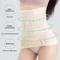 Ceinture abdominale ajustable pour la récupération post-partum, grande taille, soutien ventral post-césarienne, enveloppement respirant, protection de la taille pour la maternité