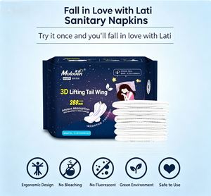 <span class=keywords><strong>Toallas</strong></span> Sanitarias <span class=keywords><strong>Femeninas</strong></span> Recién Llegadas para el Periodo Menstrual, Diseño de Alas <span class=keywords><strong>Largas</strong></span> con Correa Trasera, para Flujo Abundante - Product Image 4