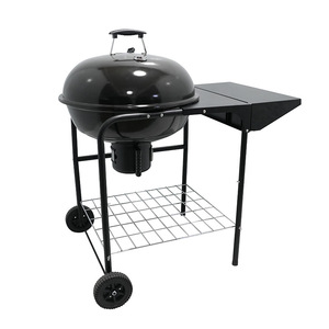 22-Inch Portable Barbecue Grill With Trolley Outdoor Multi-Functional BBQ Cart For Grilling And Cooking - Product Image 2