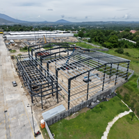 Structure en acier pour entrepôt d'hypermarché avec niveleur de quai, durable, moderne, à grande portée, pour la logistique des chaînes de magasins de détail