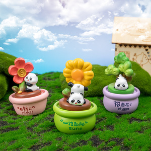 Yu Mo Craft Panda Cub Spinning Pot Blind <b>Box</b> Resin Figurine Creative Ornament Home Decoration Gift - Product Image 2