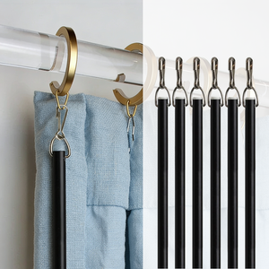 白いフリッキングスティック、スプリング式フック付きグラスファイバーバトン、カーテンポール、トラック、アクセサリー用の優しい触り心地のハンドル - Product Image 5