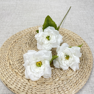 Vente chaude soie fleurs rosier 3 têtes rose soie rosier pour la décoration de mariage - Product Image 2