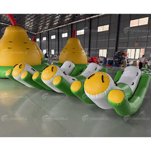 OVNI gonflable personnalisé remorquable bateau disco gyroscope flottant gonflable <span class=keywords><strong>eau</strong></span> Spinner <span class=keywords><strong>poire</strong></span> rotative - Product Image 3