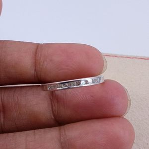 Jewelspaark Princess Cut Diamond <b>Ring</b> 0.32 Cttw 925 Sterling Silver Engagement Band For Women - Product Image 4