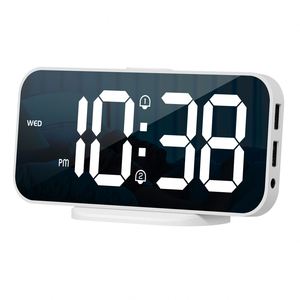 Wholesale New <b>LED</b> Digital Alarm <b>Clock</b> Mini Multifunctional USB Wall <b>Clock</b> Week Display Silent Plug-In Battery Power Electronic - Product Image 2