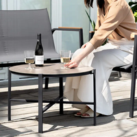 Juego de sofá de 4 piezas para jardín al aire libre con silla individual, silla doble y mesa de té lateral para café, gran oferta en Polonia