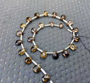 2020 Bio haute qualité Quartz fumé pierre précieuse 25 pièces à facettes en forme de poire perles marron fabrication de bijoux populaire en gros - Product Image 2